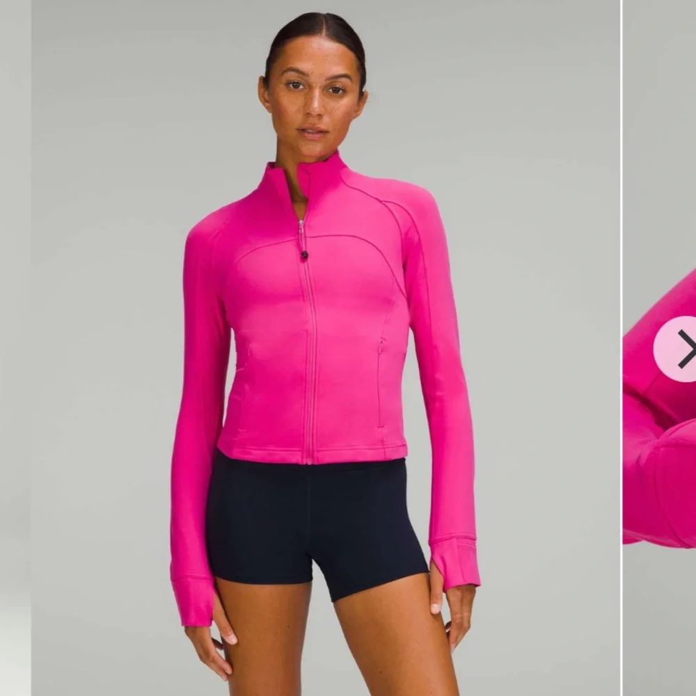 (6) Lululemon Cropped Define Jacket Nulu Sonic Pink Small Crop - Picture 1 of 14